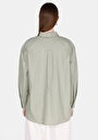 thumb-Afficher les détails de Chemise À Manches Longues Vert Relaxed Fit Droit Uni Femme