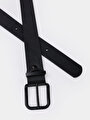 thumb-Afficher les détails de Ceinture Noir Modern Fit Homme