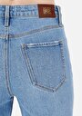 thumb-Afficher les détails de 896  Maria Pantalon Bleu Tapered Leg High Rise En Jean Mom Fit Femme