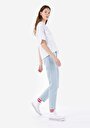 thumb-Afficher les détails de 896  Maria Pantalon  Tapered Leg High Rise En  Mom Fit Femme