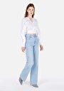 thumb-Afficher les détails de 970 Berry Pantalon Bleu Wide Leg High Rise En Jean Regular Fit Femme