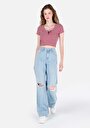 thumb-Afficher les détails de 970 Berry Pantalon    En  Regular Fit Femme