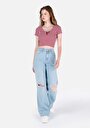 thumb-Afficher les détails de 970 Berry Pantalon    En  Regular Fit Femme