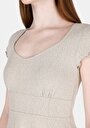 thumb-Afficher les détails de Robe Vert Slim Fit Manches Courtes Mini Côtelé Femme