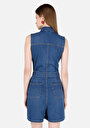 thumb-Afficher les détails de Short Bleu Slim Fit Femme
