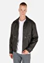 thumb-Afficher les détails de Veste Pu Noir Manches Longues  Regular Fit Homme