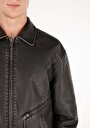 thumb-Afficher les détails de Veste Pu Noir Manches Longues  Regular Fit Homme