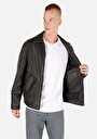 thumb-Afficher les détails de Veste Pu Noir Manches Longues  Regular Fit Homme