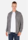 thumb-Afficher les détails de Cardigan Tricot Gris Regular Fit Homme