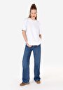 thumb-Afficher les détails de 970 Berry Pantalon Bleu   En  Regular Fit Femme