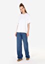 thumb-Afficher les détails de 970 Berry Pantalon Bleu   En  Regular Fit Femme