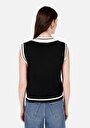 thumb-Afficher les détails de Pull Noir Regular Fit Sans Manches  Femme