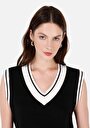 thumb-Afficher les détails de Pull Noir Regular Fit Sans Manches  Femme