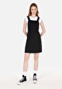 thumb-Afficher les détails de Robe Noir Regular Fit Sans Manches Mini Sergé Femme