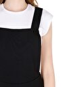 thumb-Afficher les détails de Robe Noir Regular Fit Sans Manches Mini Sergé Femme