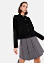 thumb-Afficher les détails de Cardigan Tricot Noir Regular Fit Femme