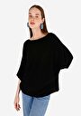 thumb-Afficher les détails de Pull Noir Regular Fit Manches Trois-quarts  Femme