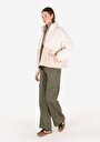 thumb-Afficher les détails de Veste Ecru Regular Fit Manches Longues  Matelassé Femme