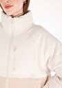 thumb-Afficher les détails de Veste Ecru Regular Fit Manches Longues  Matelassé Femme