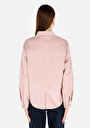 thumb-Afficher les détails de Chemise À Manches Longues Rose Regular Fit Droit Velours Femme