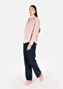 thumb-Afficher les détails de Chemise À Manches Longues Rose Regular Fit Droit Velours Femme