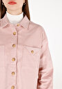 thumb-Afficher les détails de Chemise À Manches Longues Rose Regular Fit Droit Velours Femme