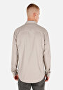 thumb-Afficher les détails de Chemise À Manches Longues Blanc Regular Fit Droit Sergé Homme