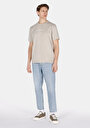 thumb-Afficher les détails de T-shirt À Manches Courtes Beige Comfort Fit Droit Homme