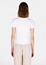 thumb-Afficher les détails de T-shirt À Manches Courtes Blanc Slim Fit Imprimé Femme