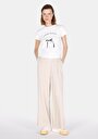 thumb-Afficher les détails de T-shirt À Manches Courtes Blanc Slim Fit Imprimé Femme