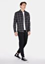 thumb-Afficher les détails de Chemise À Manches Longues Noir Regular Fit Carré Flanelle Homme
