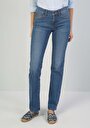 thumb-Afficher les détails de 792 Mila Pantalon En Jean Bleu Straight Leg Medium Rise Regular Fit Femme