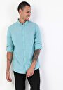 thumb-Afficher les détails de Chemise À Manches Longues Vert Regular Fit   Homme