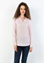 thumb-Afficher les détails de Chemisier À Manches Longues Rose Regular Fit Femme