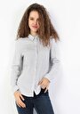 thumb-Afficher les détails de Chemise À Manches Longues Bleu Regular Fit   Femme