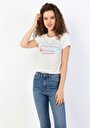 thumb-Afficher les détails de T-shirt À Manches Courtes Blanc Regular Fit  Femme