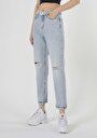 thumb-Afficher les détails de 893 Julia Pantalon Bleu Tapered Leg  En  Boyfriend Fit Femme