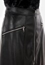 thumb-Afficher les détails de Jupe Noir Midi Droit Pu Mdi Femme
