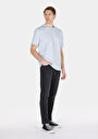 thumb-Afficher les détails de T-shirt À Manches Courtes Bleu Comfort Fit Droit Homme