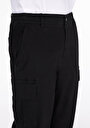 thumb-Afficher les détails de Pantalon Noir Düz Paça Medium Rise En Gabardine Regular Fit Homme