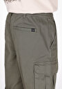 thumb-Afficher les détails de Pantalon Vert Düz Paça Medium Rise En Gabardine Regular Fit Homme