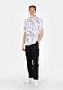 thumb-Afficher les détails de T-shirt À Manches Courtes Blanc Comfort Fit Imprimé Homme