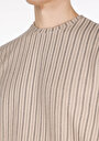 thumb-Afficher les détails de T-shirt À Manches Courtes Beige Comfort Fit Rayé Homme