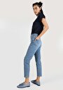 thumb-Afficher les détails de 891 Maya Pantalon Denim   En  Slim Fit Femme