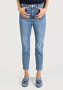 thumb-Afficher les détails de 891 Maya Pantalon Denim   En  Slim Fit Femme
