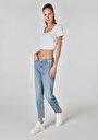 thumb-Afficher les détails de 896  Maria Pantalon Bleu   En  Mom Fit Femme