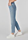 thumb-Afficher les détails de 896  Maria Pantalon Bleu   En  Mom Fit Femme