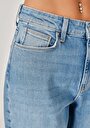 thumb-Afficher les détails de 896  Maria Pantalon Bleu   En  Mom Fit Femme