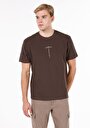 thumb-Afficher les détails de T-shirt À Manches Courtes Marron Comfort Fit Droit Homme