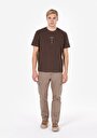 thumb-Afficher les détails de T-shirt À Manches Courtes Marron Comfort Fit Droit Homme